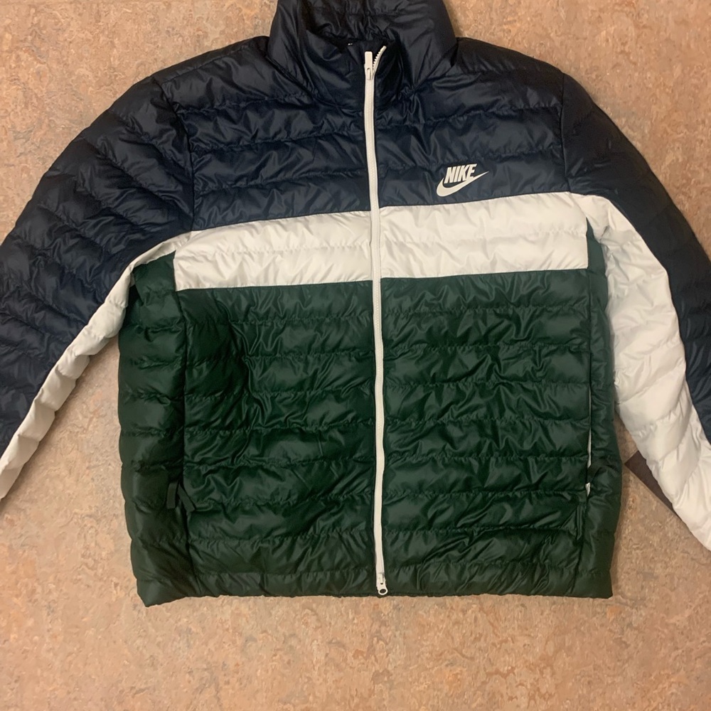 Nike Bubble Jacket Size 2XL (Green/Blue/White)